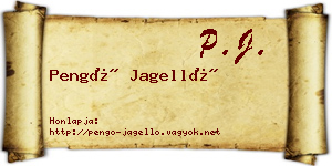 Pengő Jagelló névjegykártya